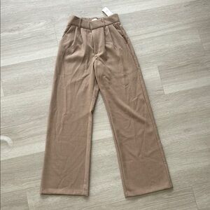Stylish Tan High-Waisted Trousers